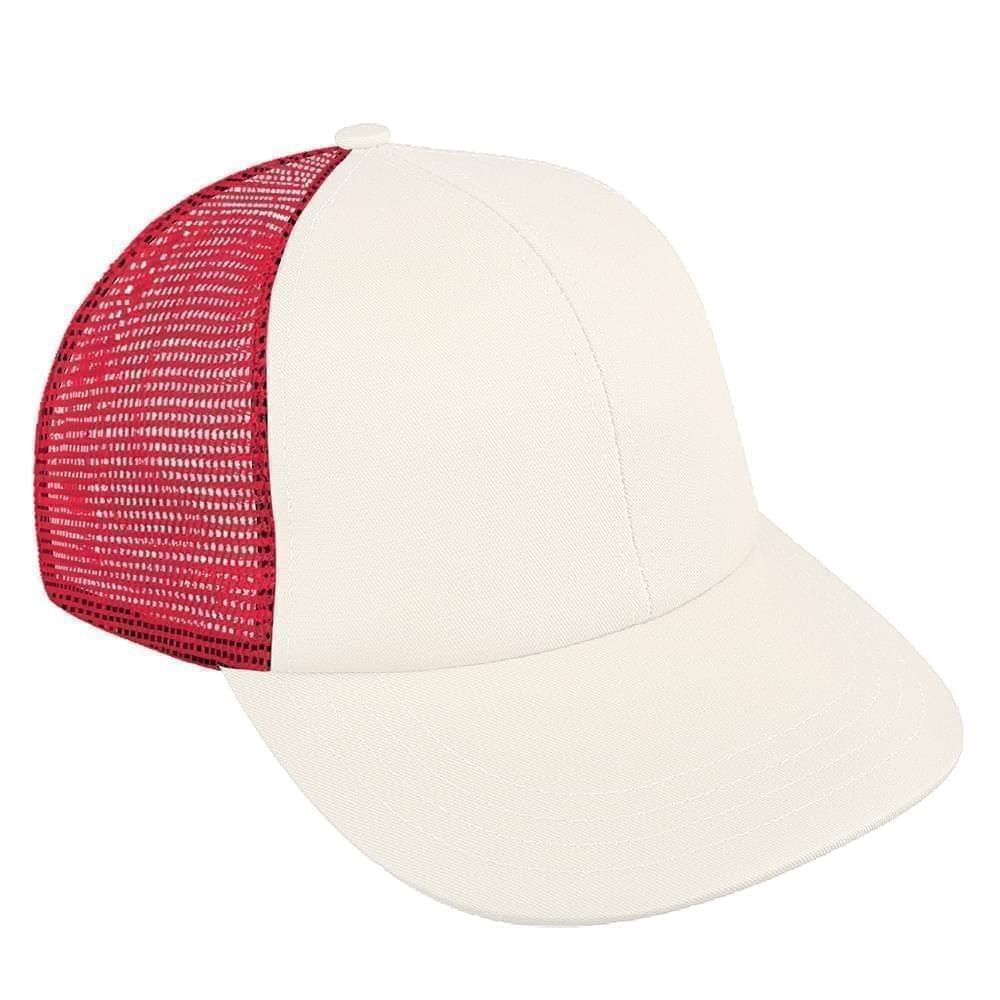 White-Red Meshback Velcro Lowstyle