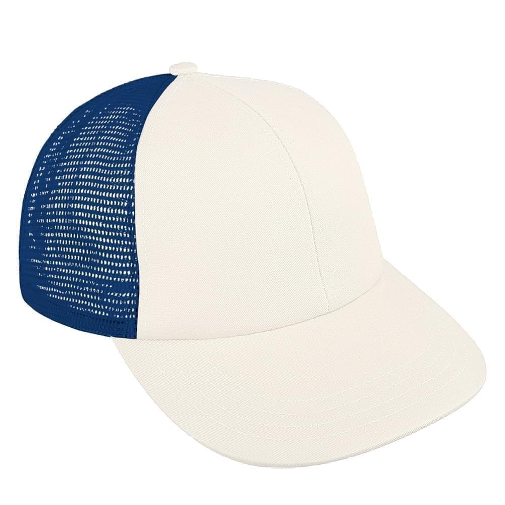 White-Navy Meshback Slide Buckle Lowstyle