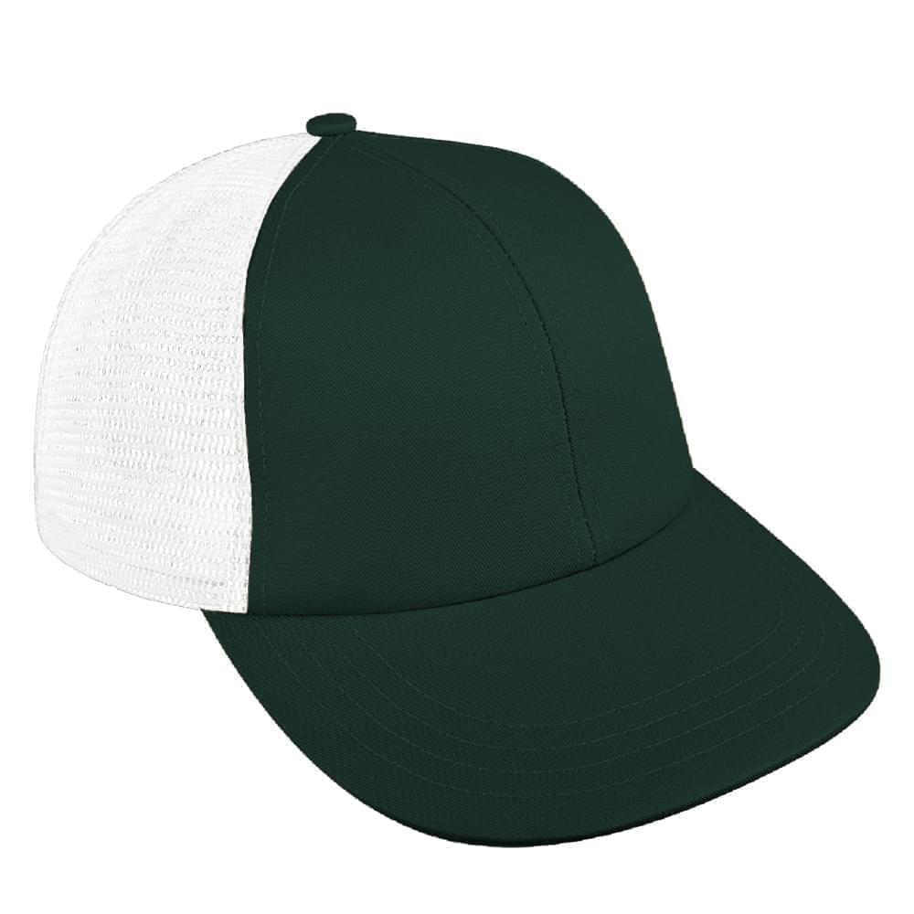 Hunter Green-White Meshback Velcro Lowstyle