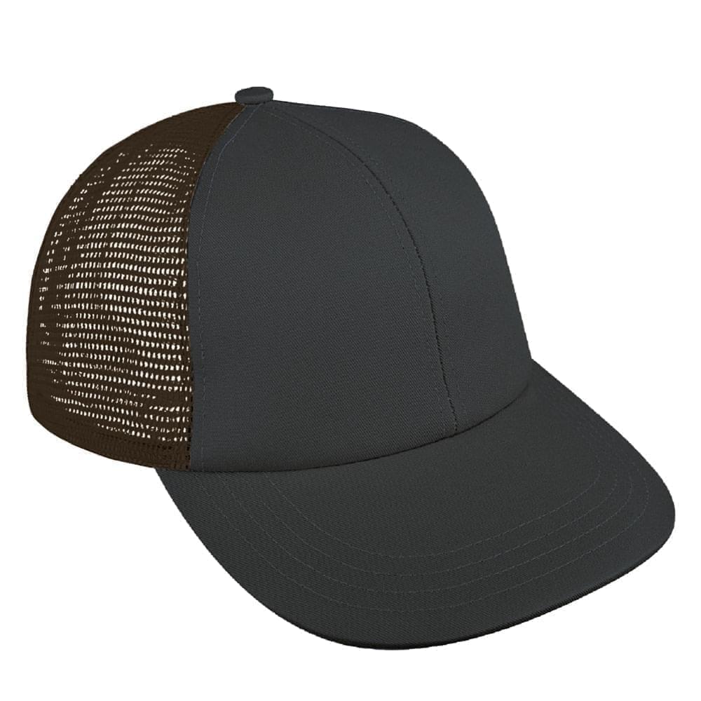 Dark Gray-Black Meshback Snapback Lowstyle