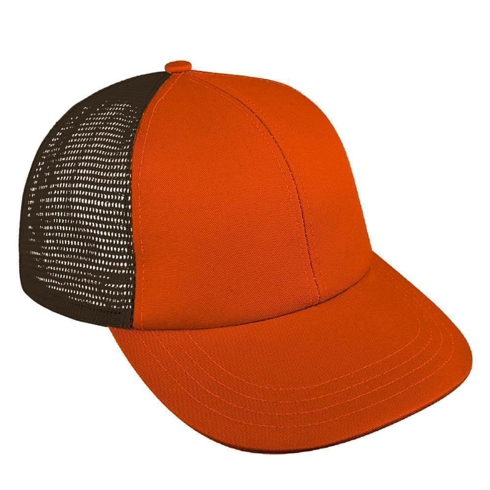 Blaze Orange-Black Meshback Snapback Lowstyle