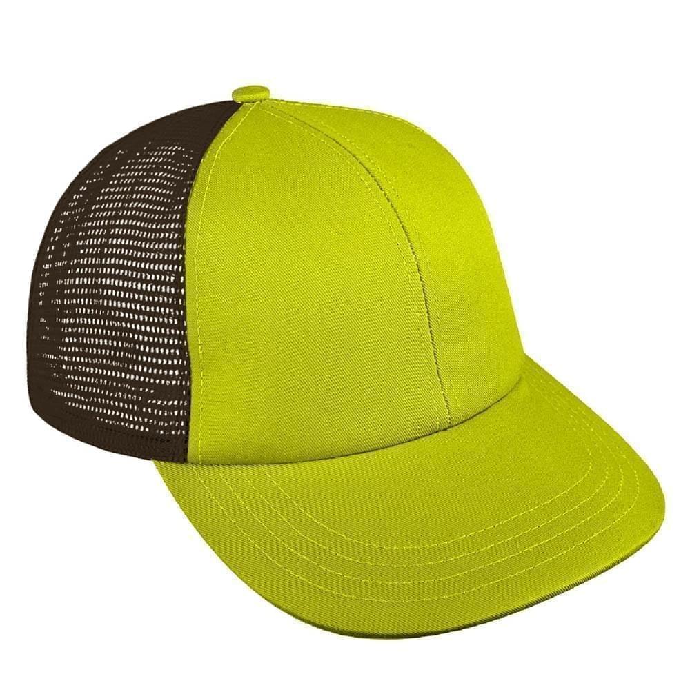 Safety Green-Black Meshback Slide Buckle Lowstyle