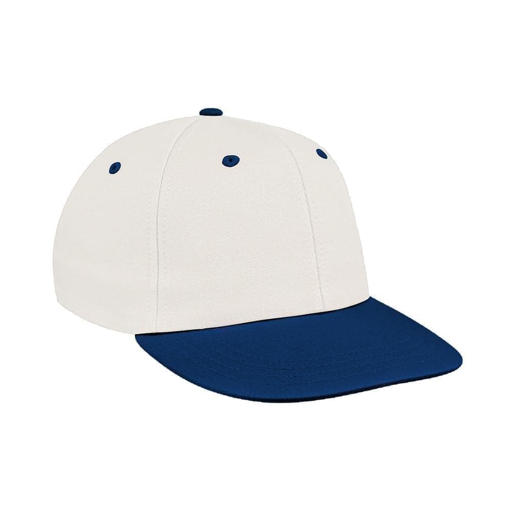 White-Navy Canvas Snapback Prostyle