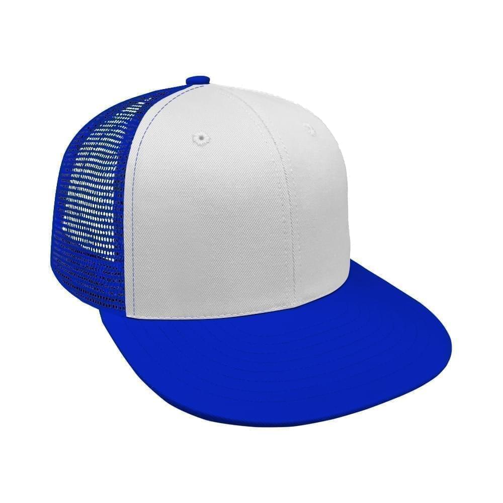White-Royal Blue Eyelets Mesh Back Velcro Prostyle