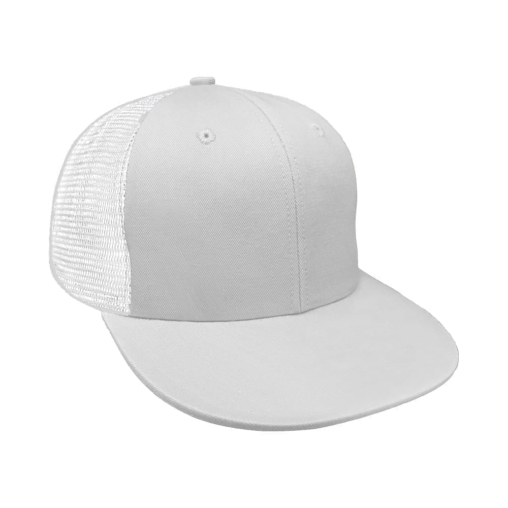White Eyelets Mesh Back Snapback Prostyle