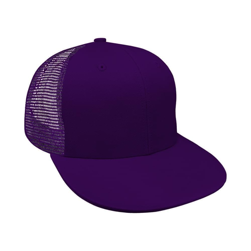 Purple-Purple Eyelets Mesh Back Snapback Prostyle