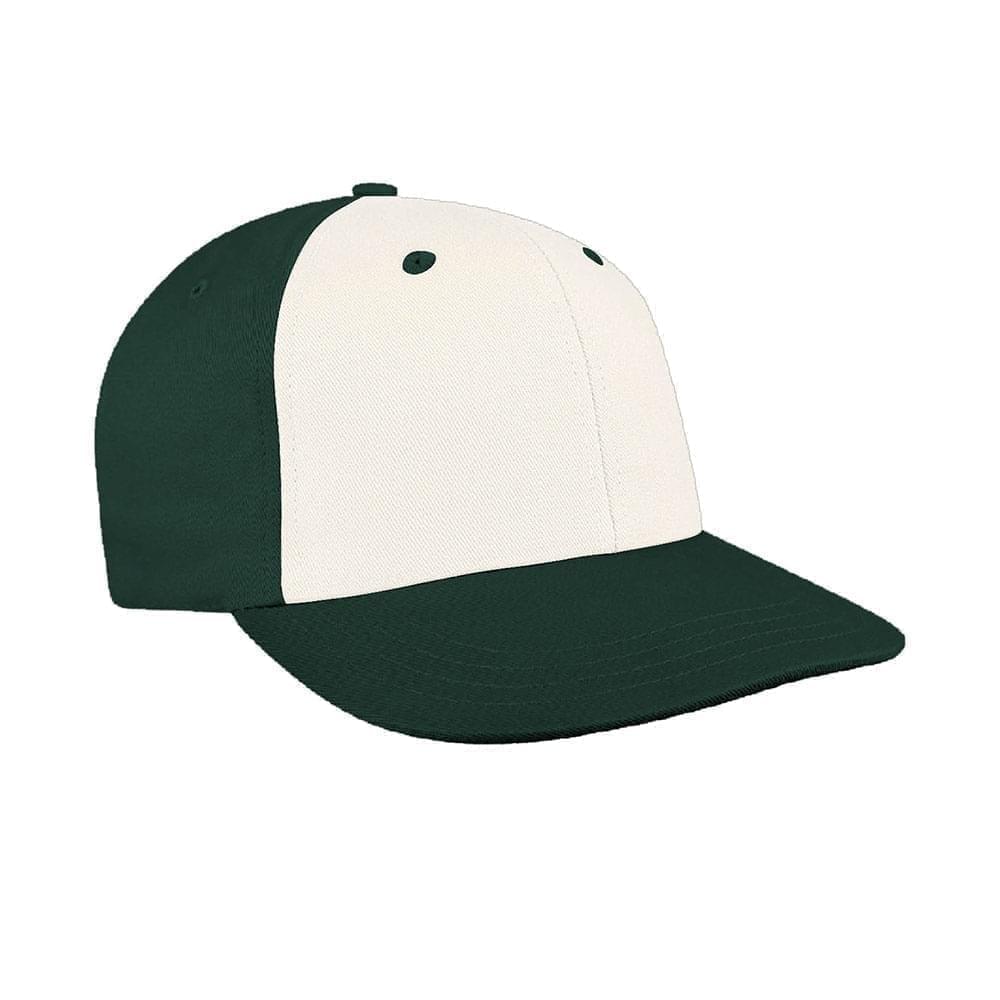 White-Hunter Green Canvas Snapback Prostyle