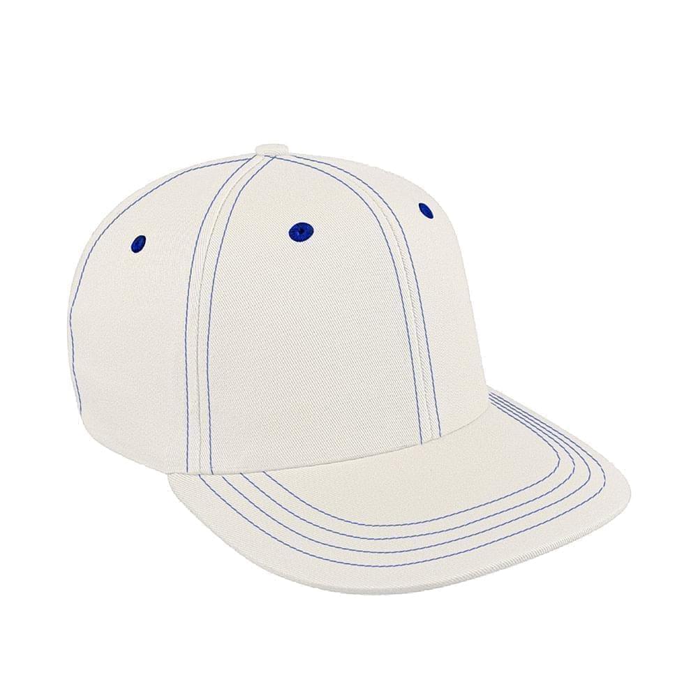 White-Royal Blue Canvas Snapback Prostyle