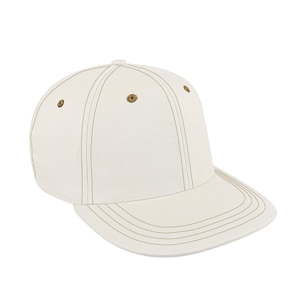 White-Khaki Canvas Snapback Prostyle