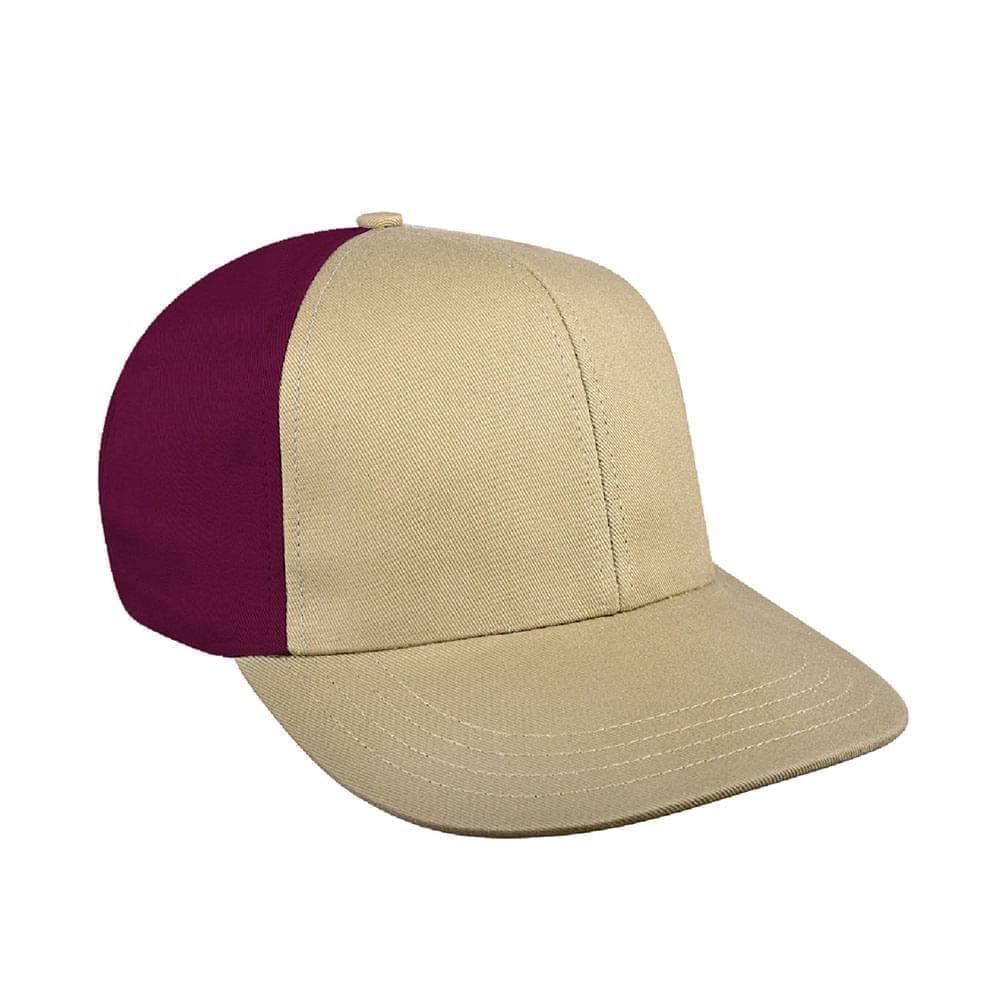 Khaki-Burgundy Canvas Snapback Prostyle