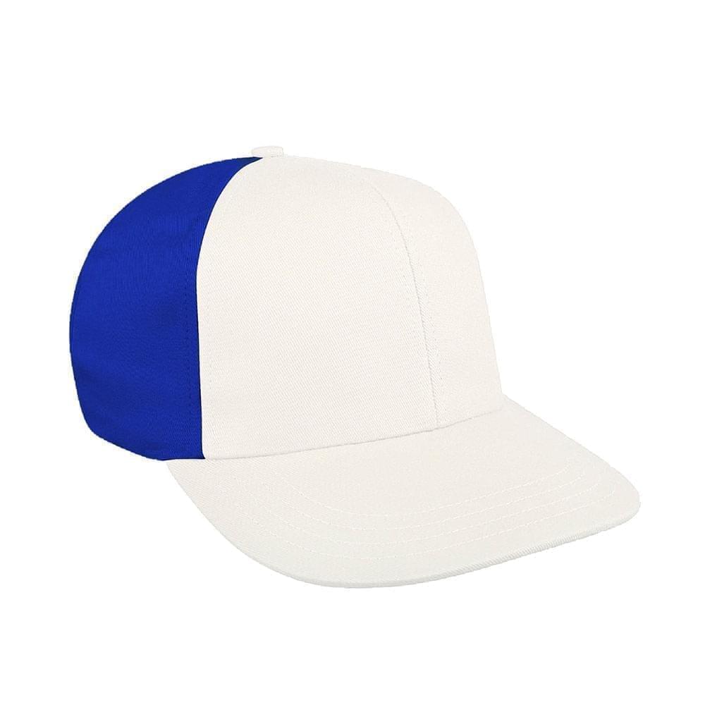 White-Royal Blue Canvas Snapback Prostyle