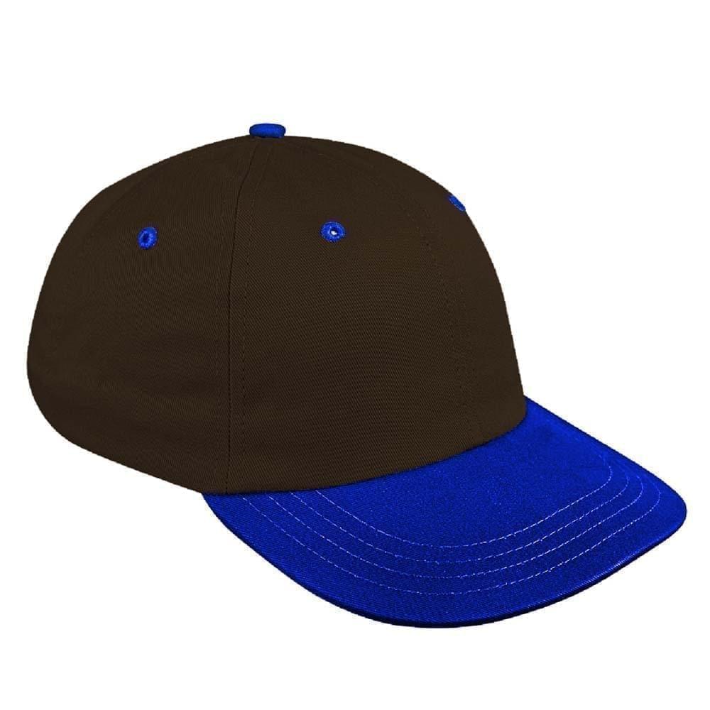 Black-Royal Blue Canvas Velcro Dad Cap