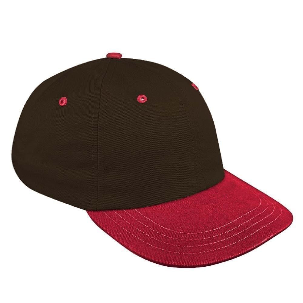 Black-Red Brushed Velcro Dad Cap
