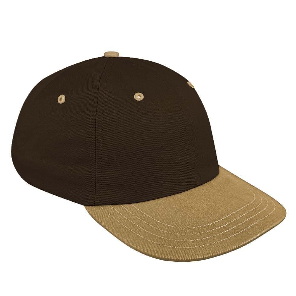 Black-Khaki Canvas Velcro Dad Cap