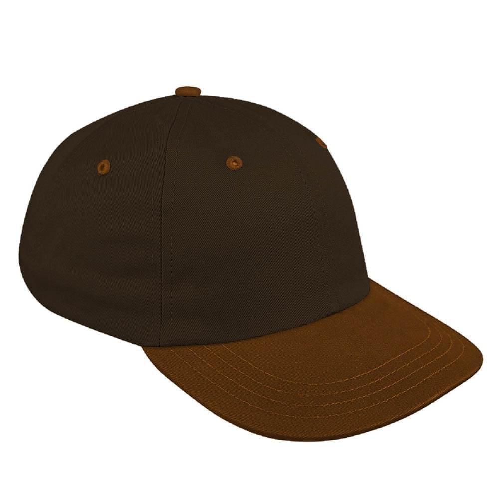 Black-Light Brown Canvas Velcro Dad Cap