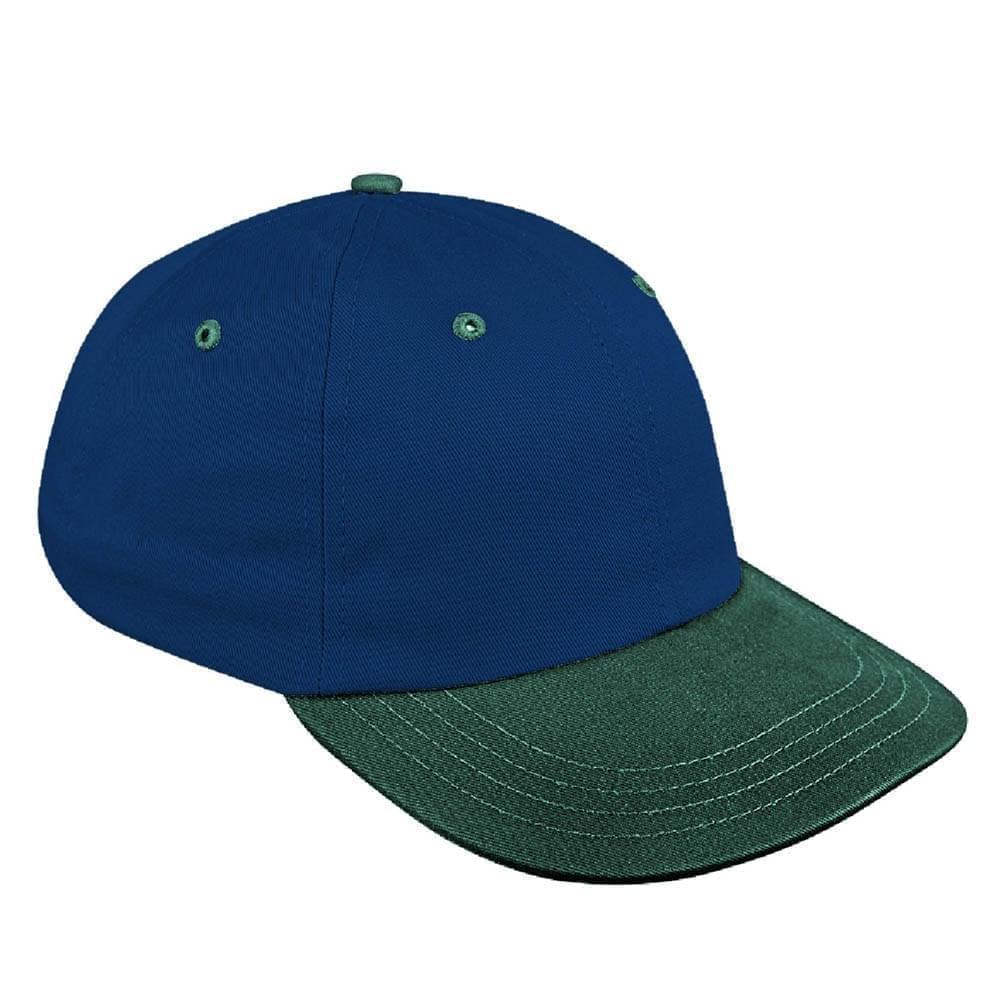 Navy-Hunter Green Canvas Velcro Dad Cap