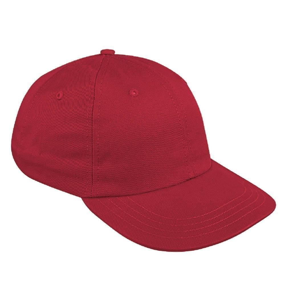 Solid Eyelets Brushed Leather Dad Cap