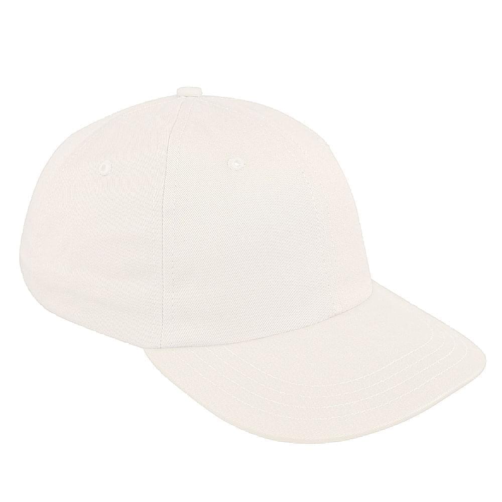 White Brushed Slide Buckle Dad Cap