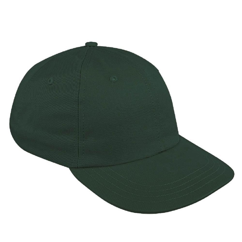 Hunter Green Canvas Velcro Dad Cap