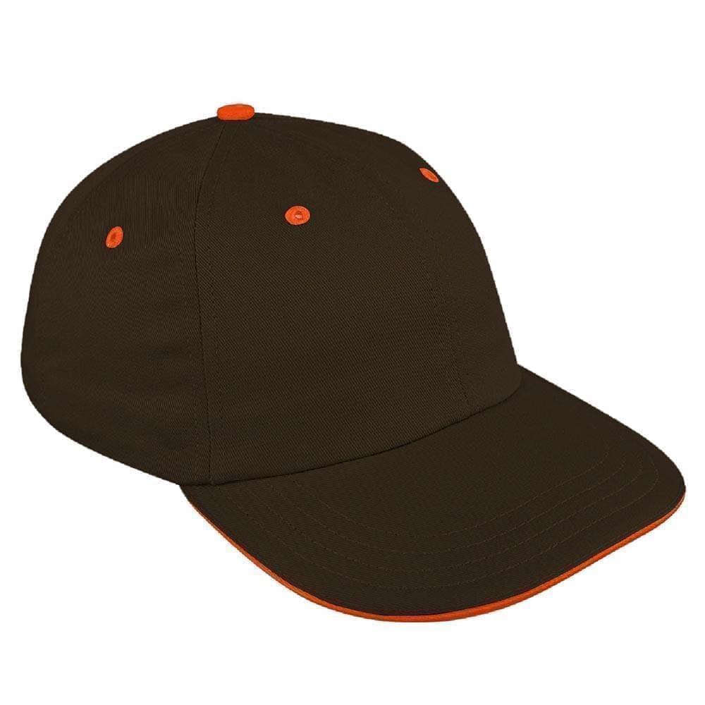 Black-Orange Canvas Slide Buckle Dad Cap