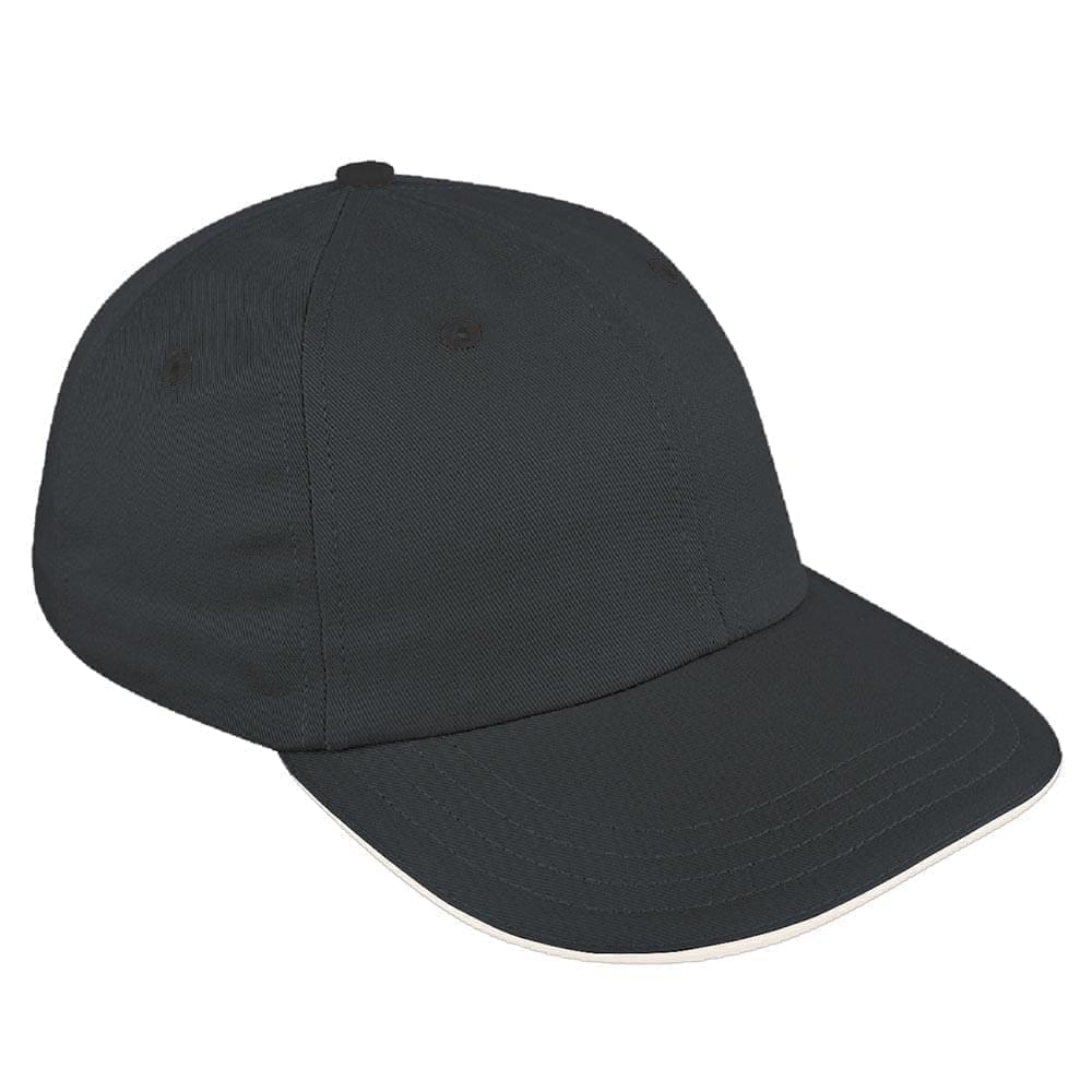 Dark Gray-White Ripstop Slide Buckle Dad Cap