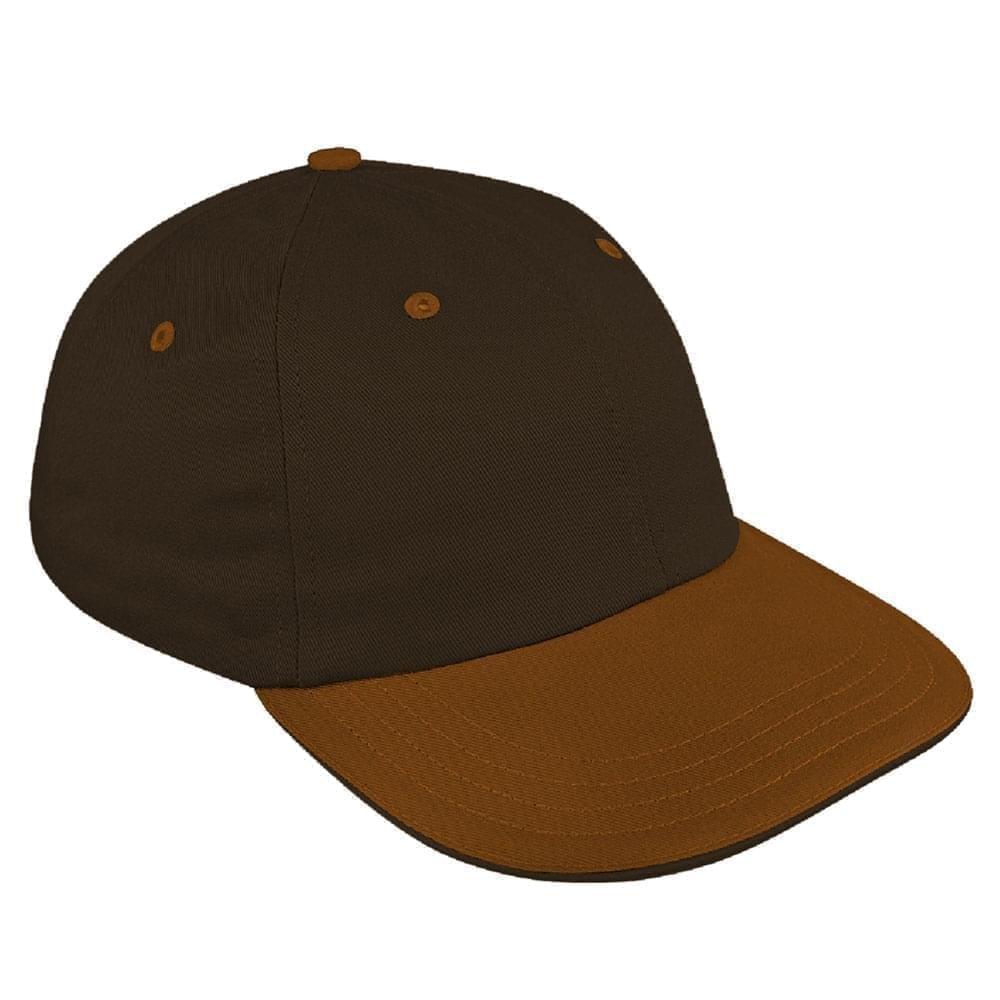 Black-Light Brown Canvas Velcro Dad Cap