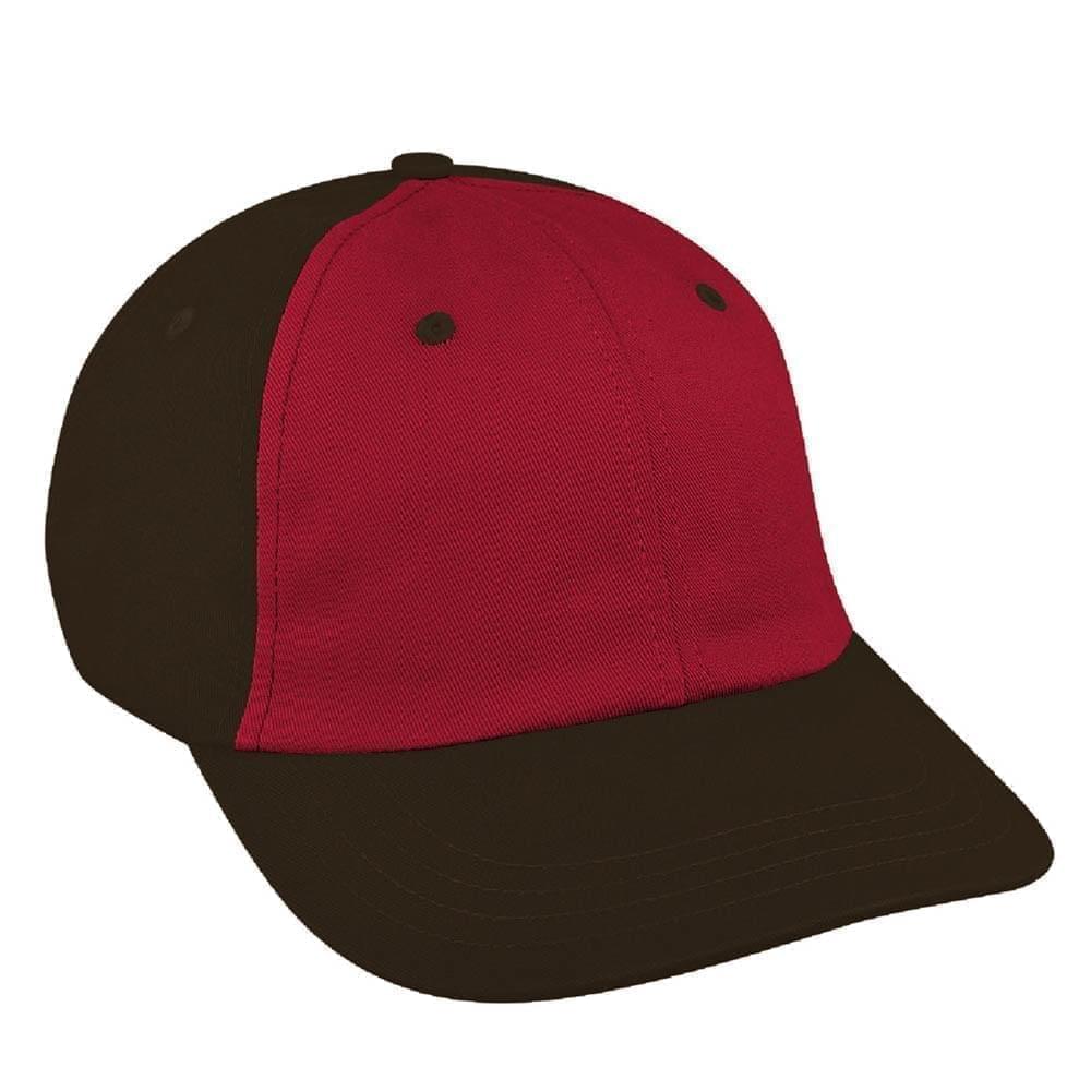 Red-Black Canvas Slide Buckle Dad Cap