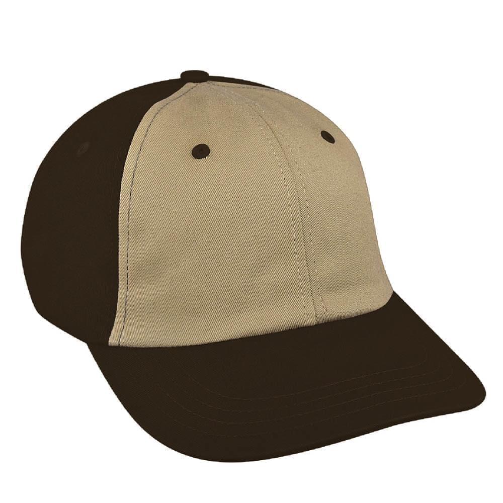 Khaki-Black Canvas Slide Buckle Dad Cap