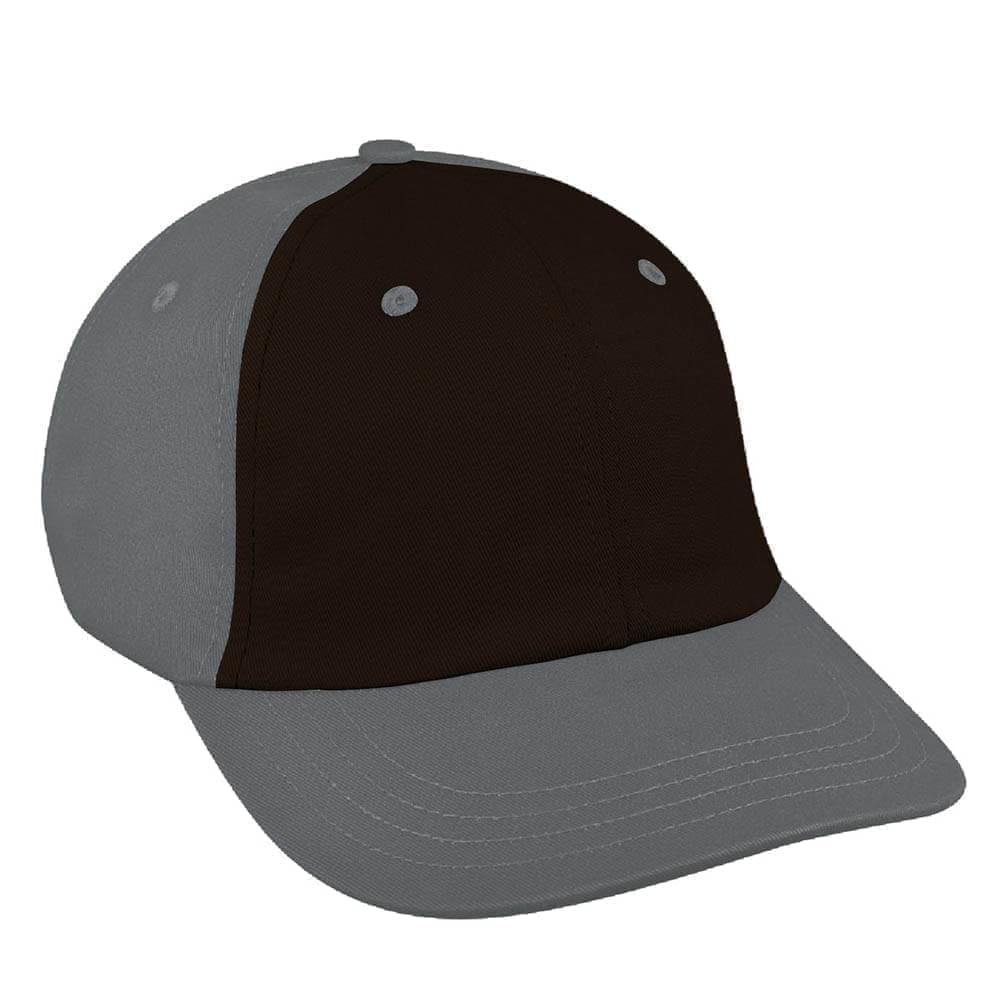 Contrast Front Ripstop Leather Dad Cap