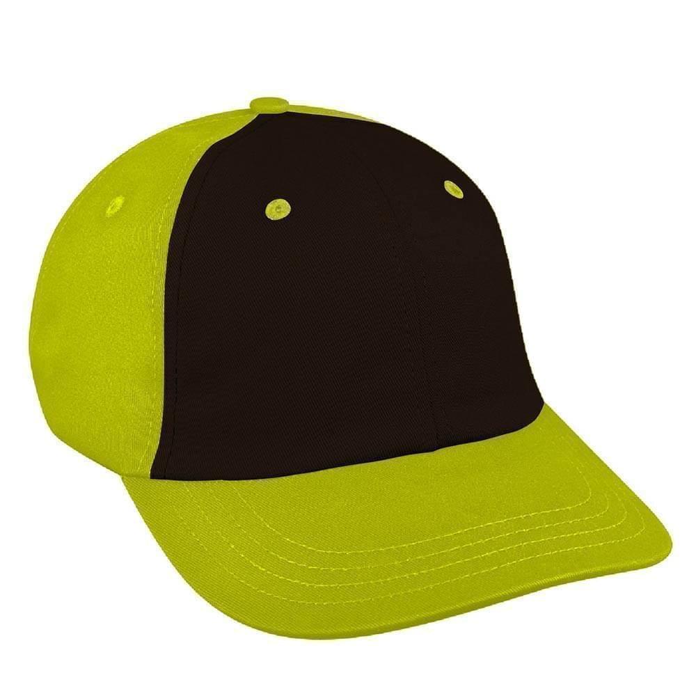 Black Safety Green Pro Knit Velcro Dad Cap