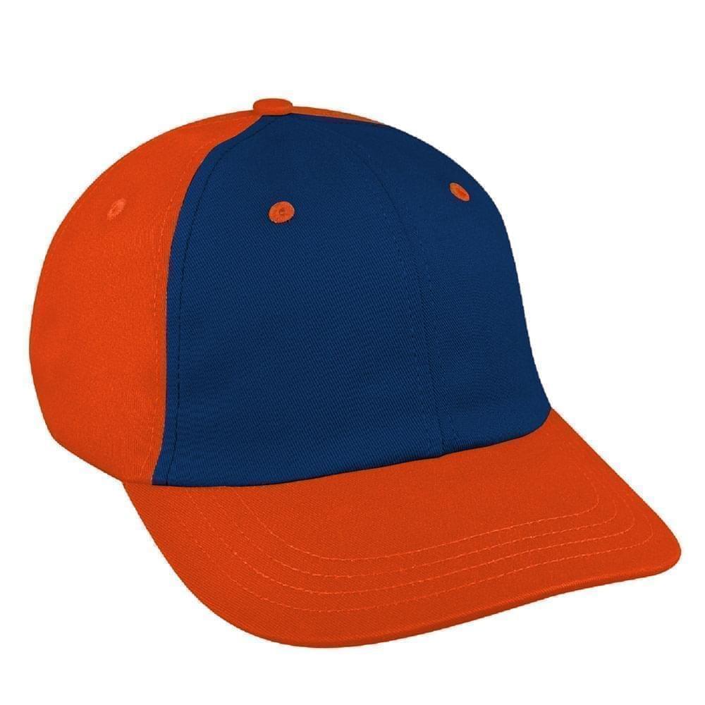 Navy-Orange Canvas Velcro Dad Cap