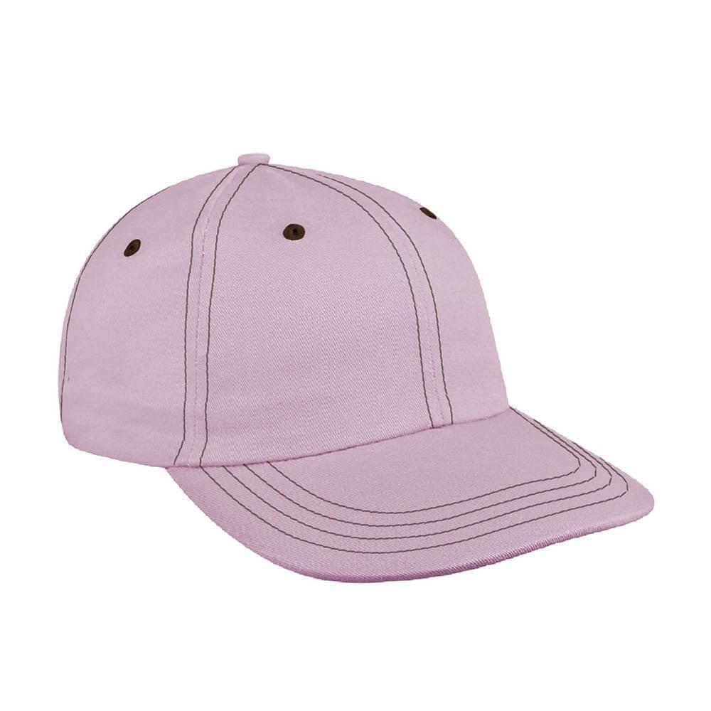 Pink-Black Brushed Snapback Dad Cap