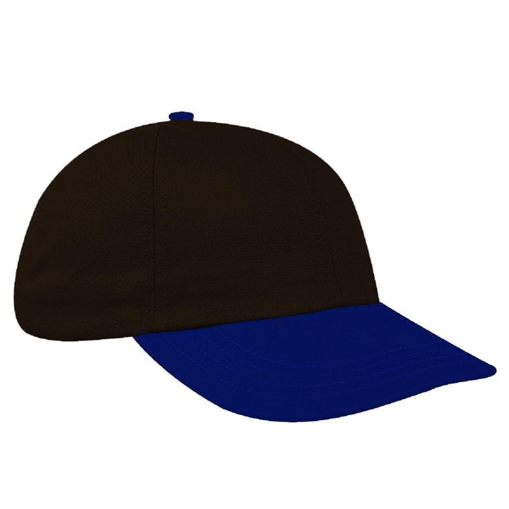 Black-Royal Blue Denim Velcro Dad Cap