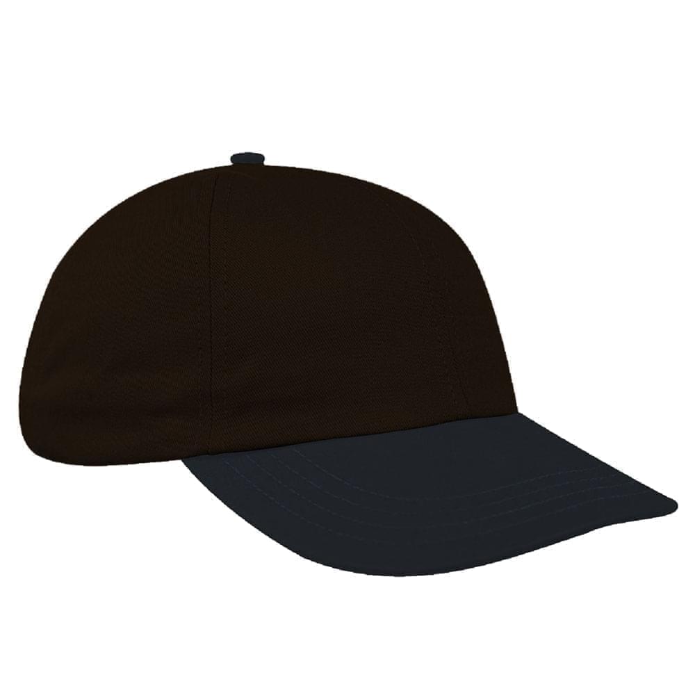 Black-Dark Gray Denim Velcro Dad Cap