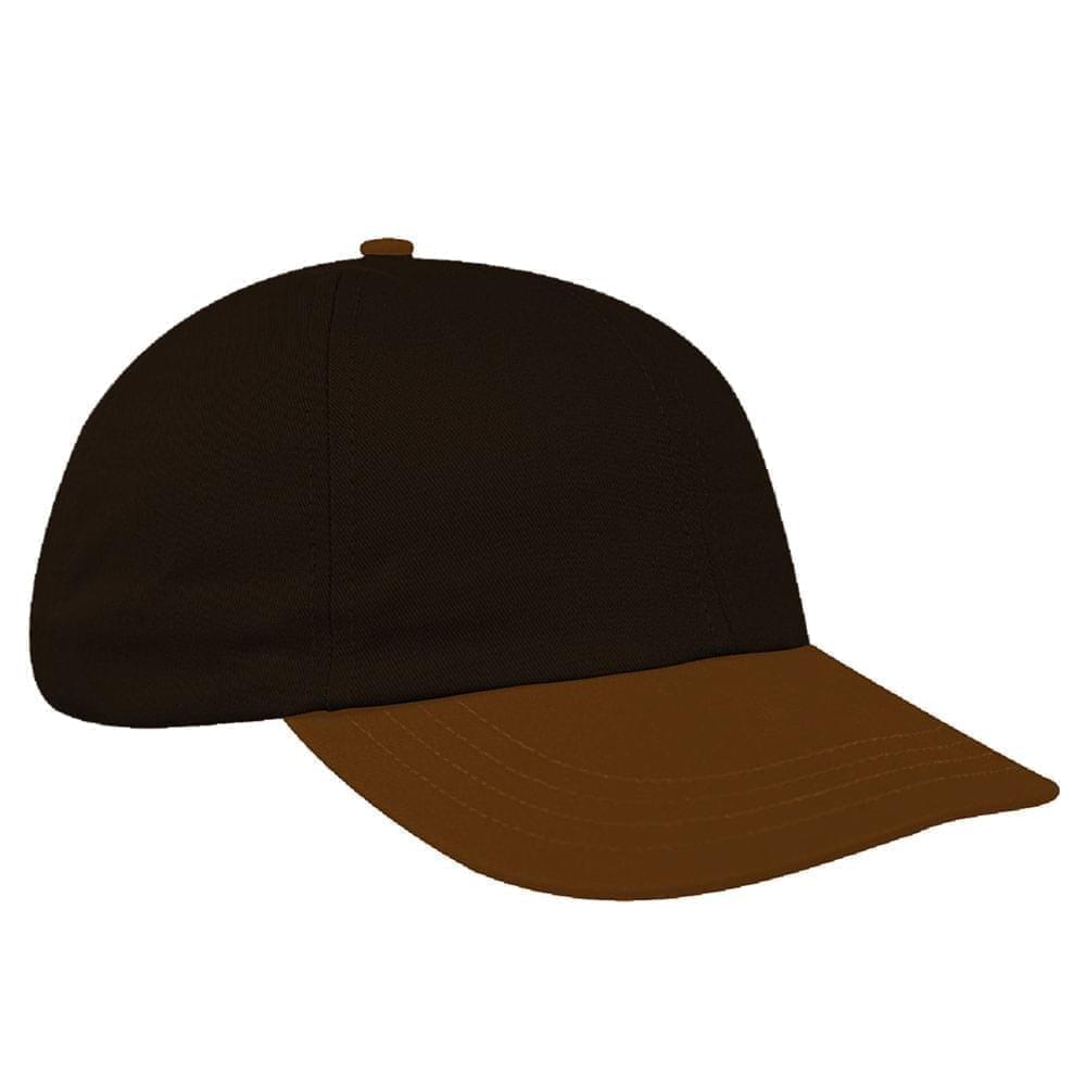 Black-Light Brown Canvas Velcro Dad Cap