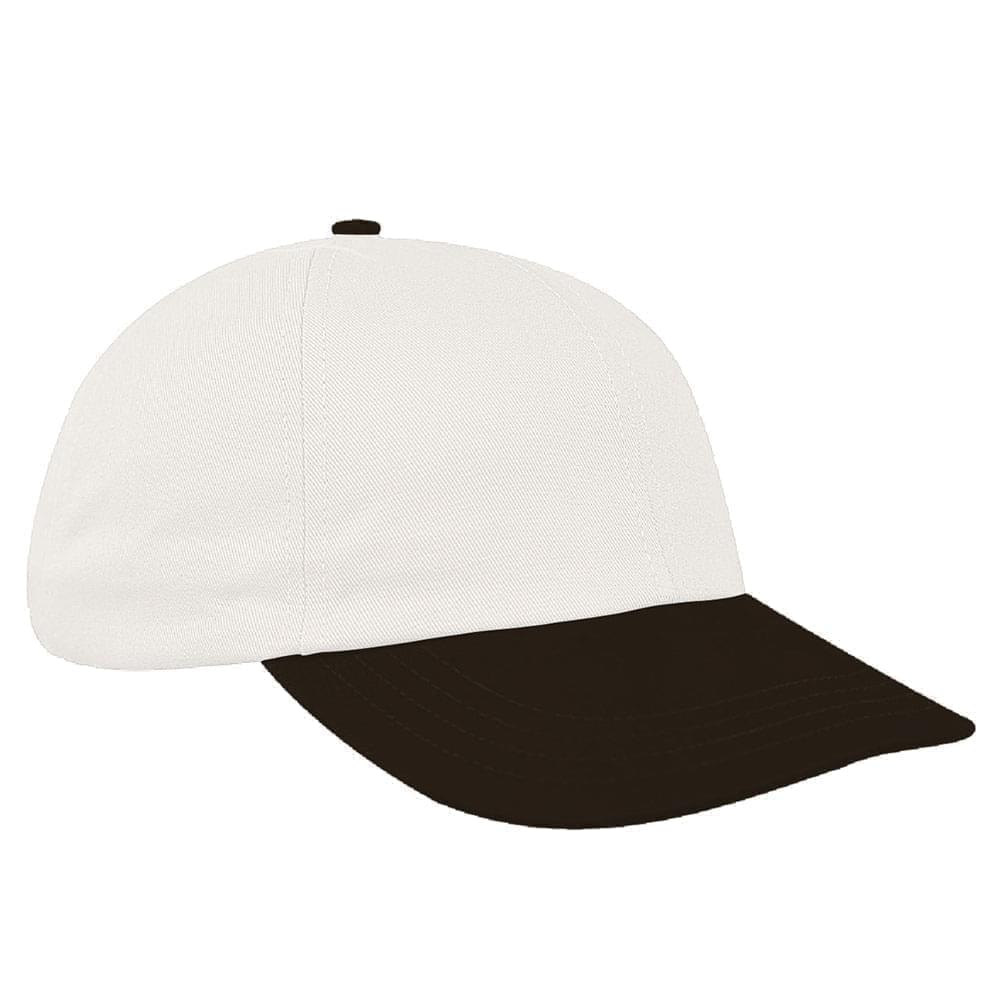 White-Black Wool Slide Buckle Dad Cap