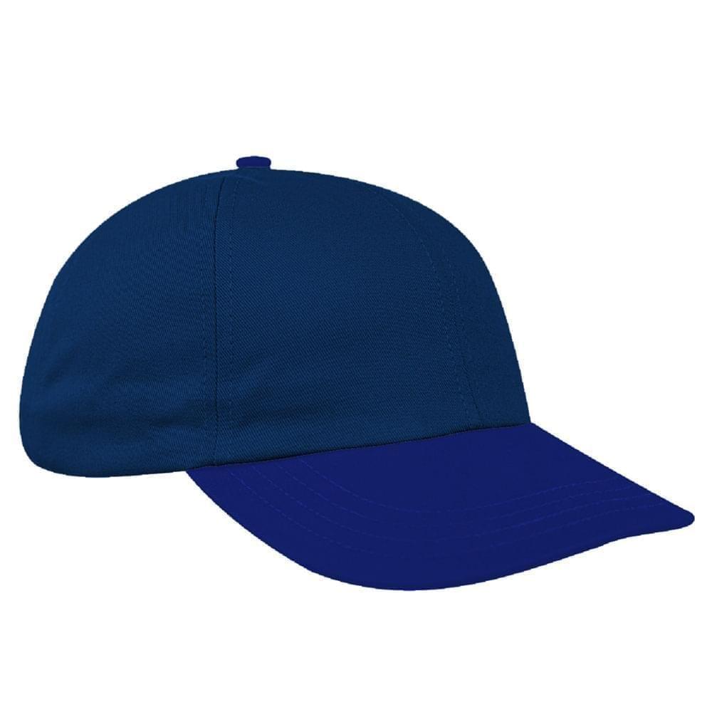 Navy-Royal Blue Canvas Velcro Dad Cap