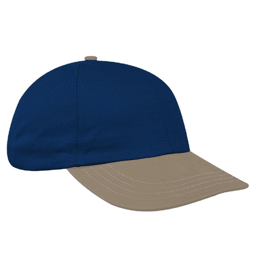 Navy-Khaki Canvas Self Strap Dad Cap