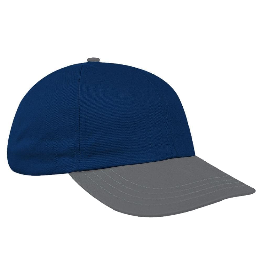 Navy-Light Gray Denim Velcro Dad Cap