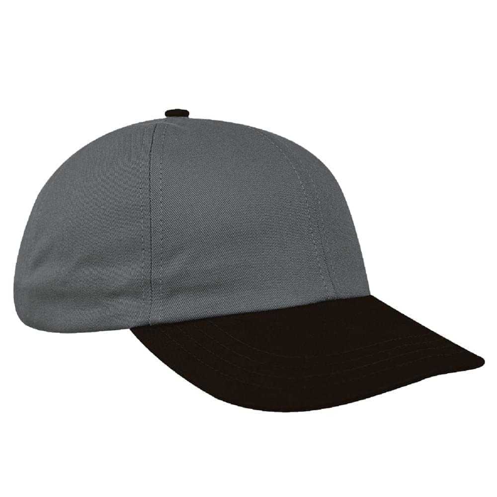 Light Gray-Black Denim Velcro Dad Cap