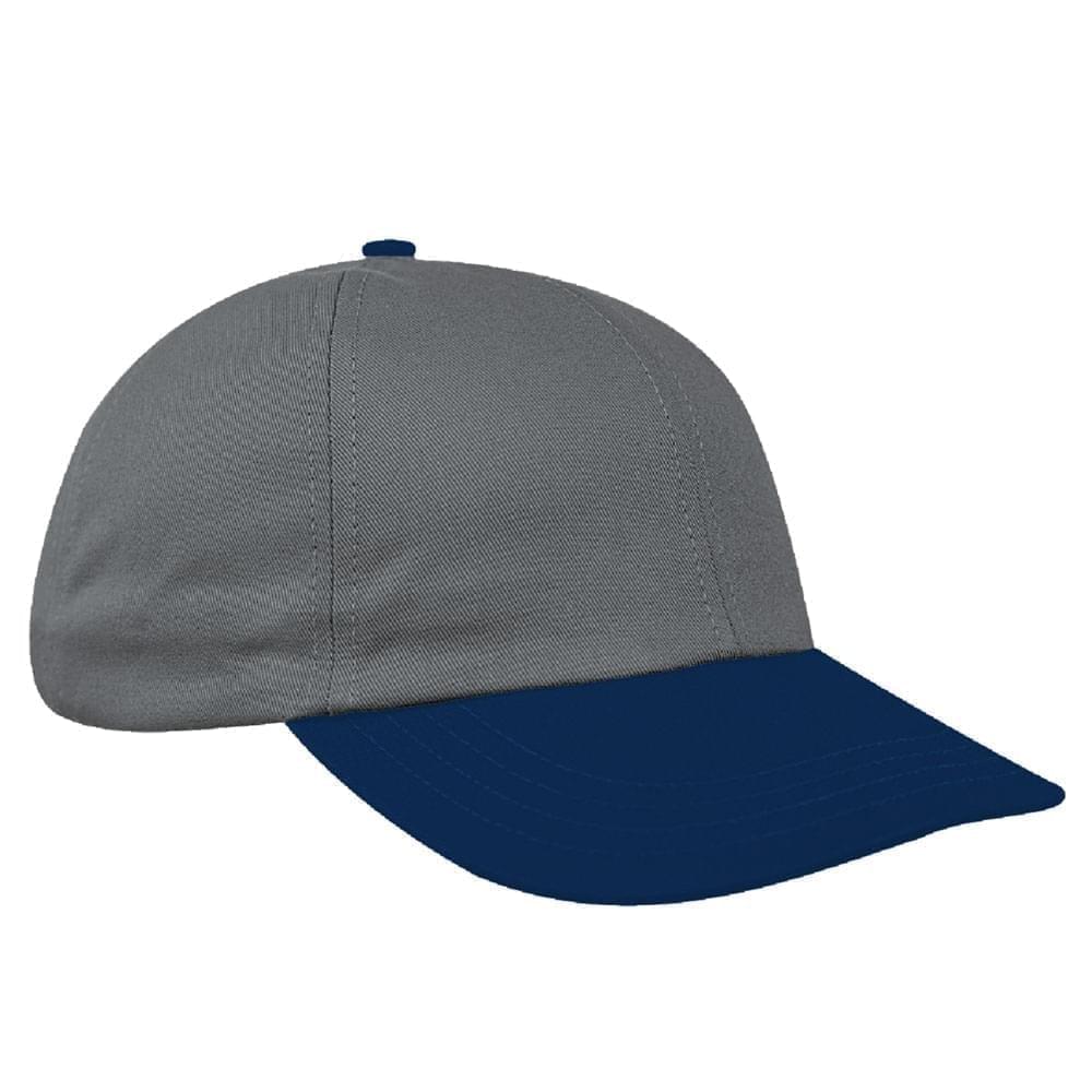 Light Gray-Navy Denim Velcro Dad Cap