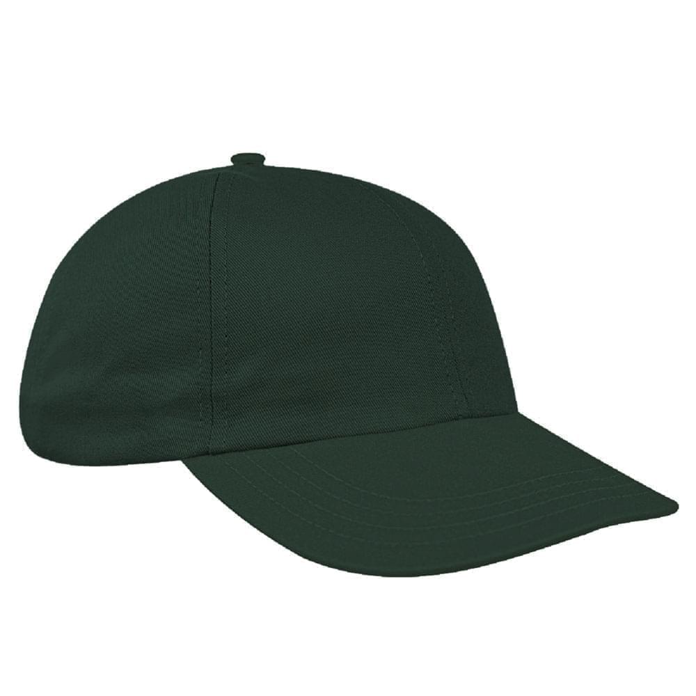 Solid Color Twill Leather Dad Cap
