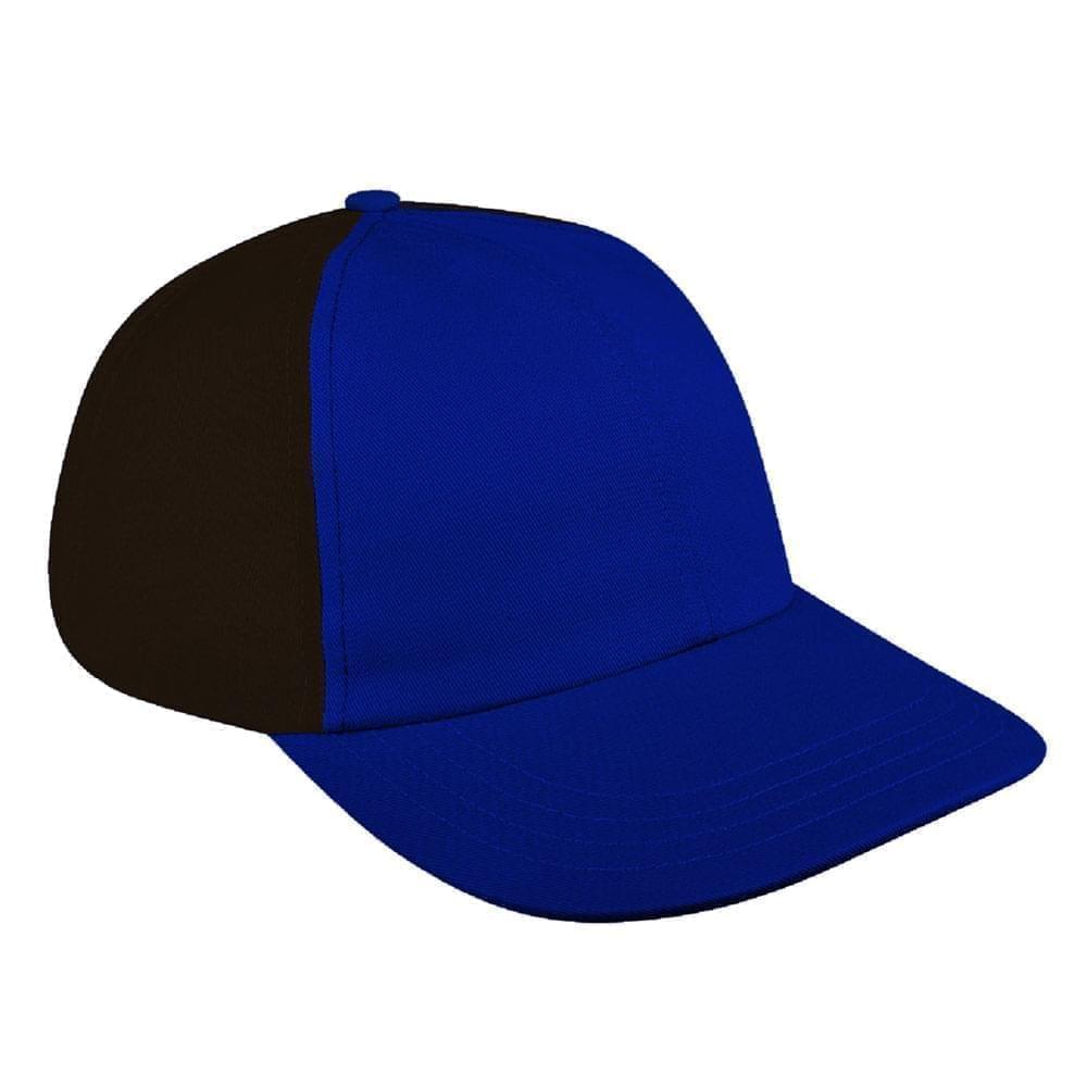 Royal Blue-Black Canvas Snapback Dad Cap