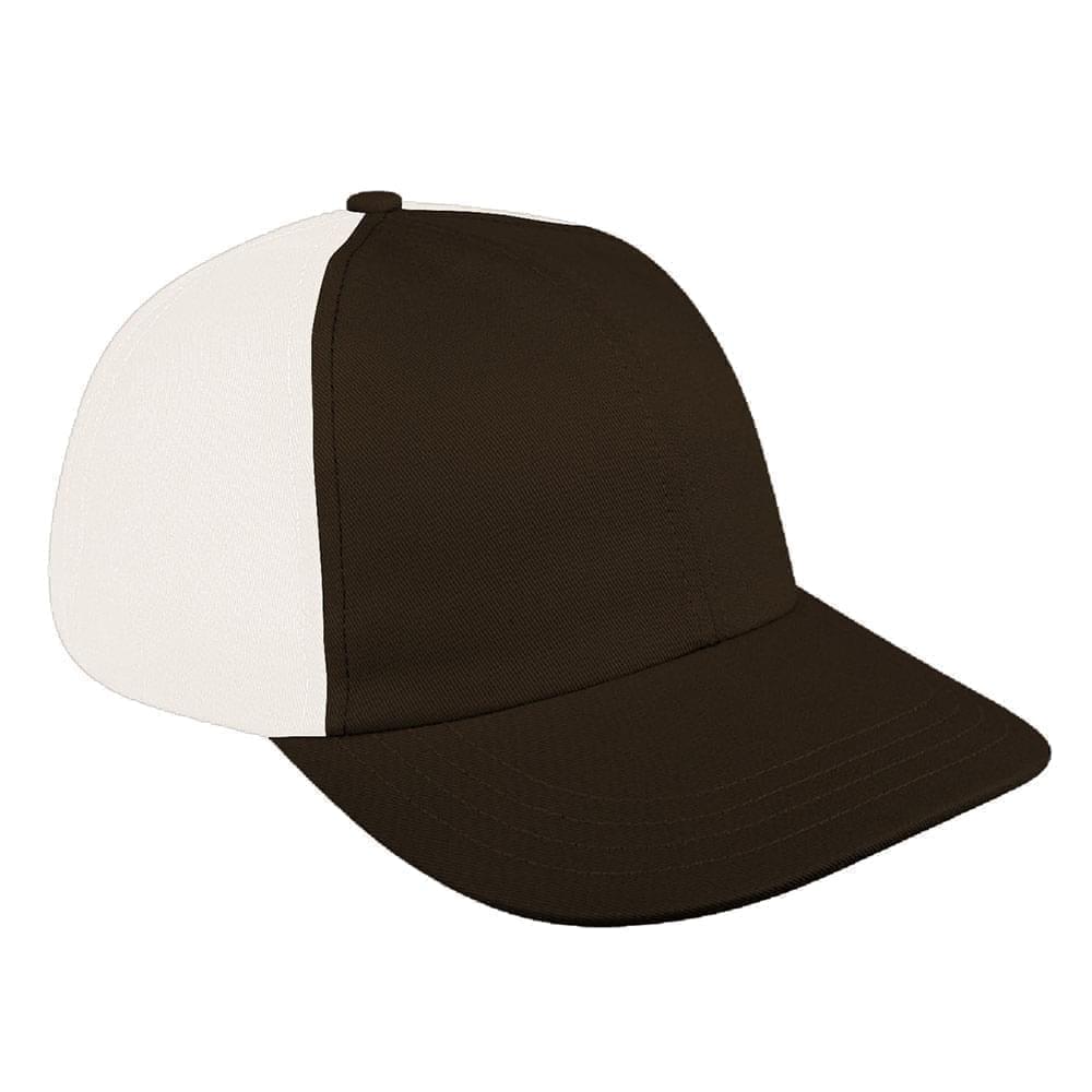 Black-White Canvas Self Strap Dad Cap