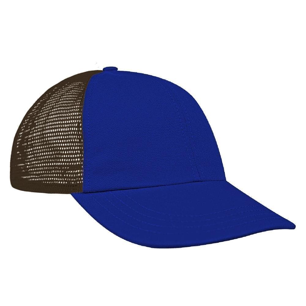Royal Blue-Black Meshback Snapback Dad Cap