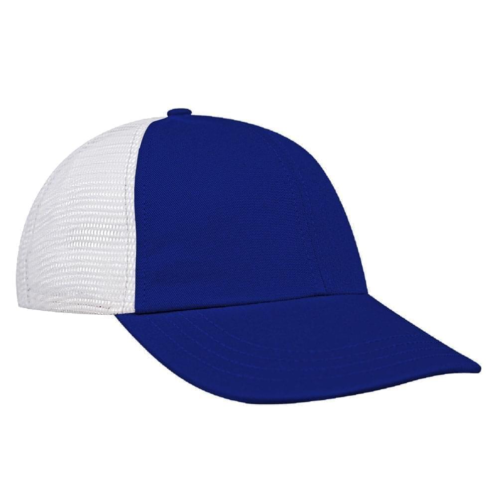 Royal Blue-White Meshback Slide Buckle Dad Cap