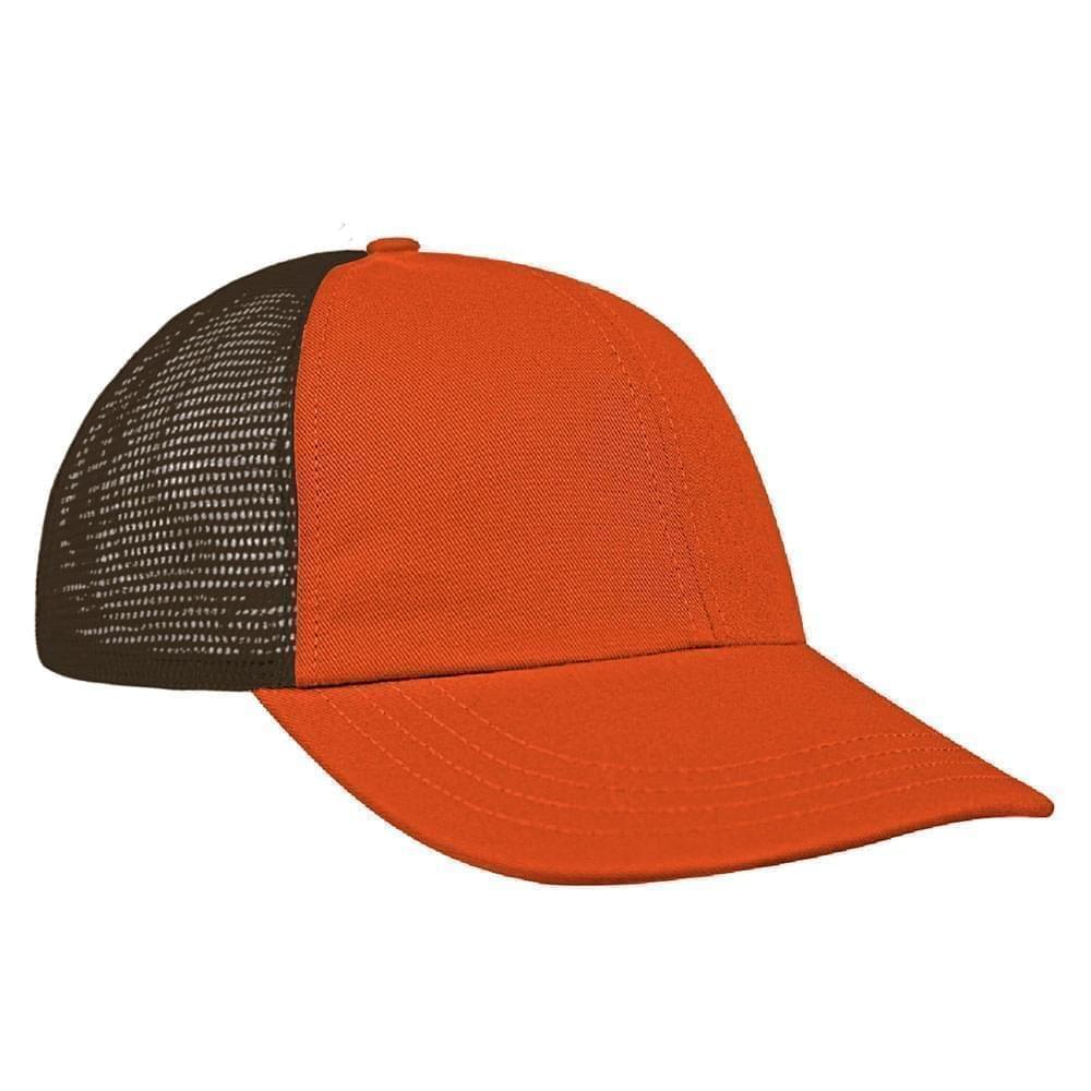 Orange-Black Meshback Snapback Dad Cap