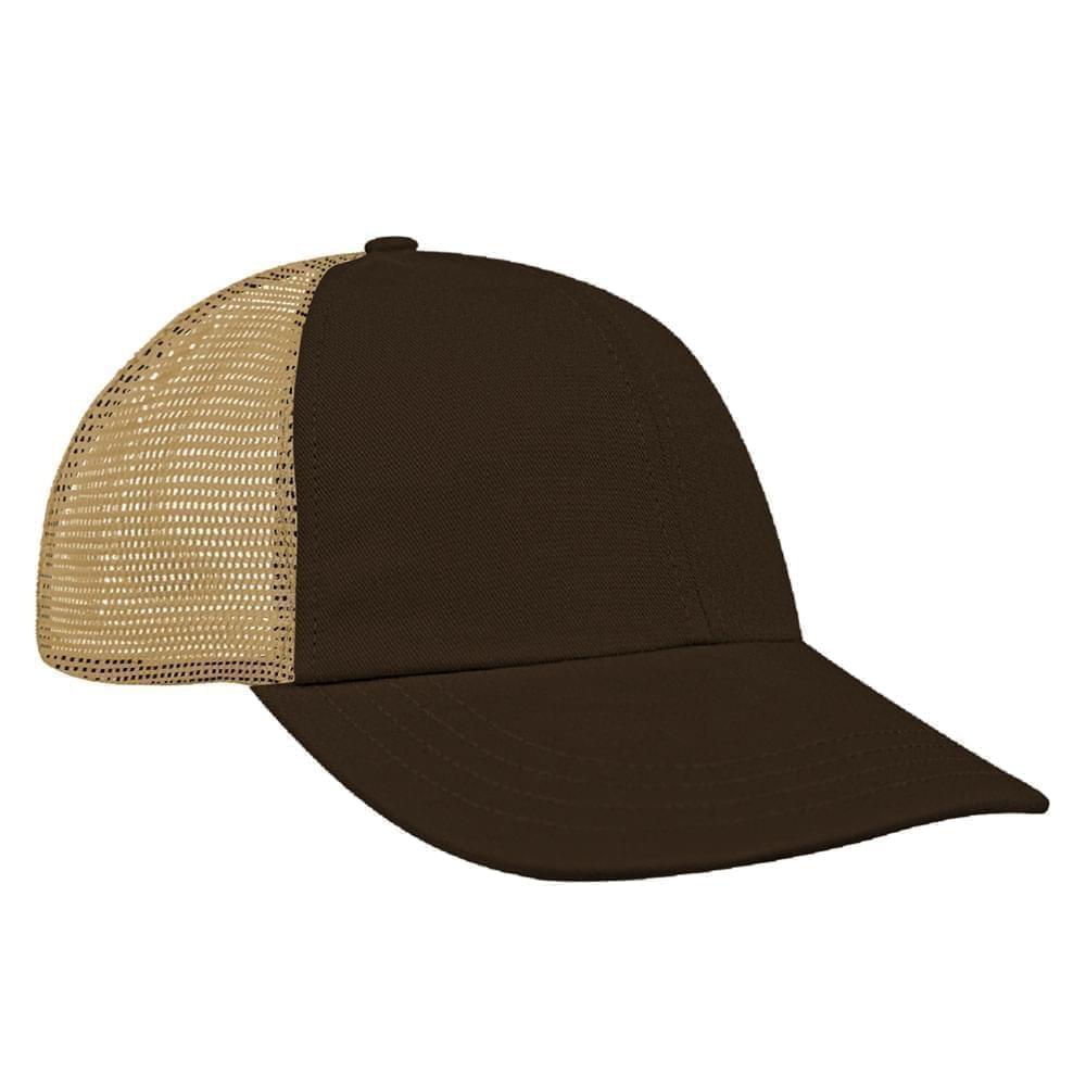 Black-Khaki Meshback Slide Buckle Dad Cap
