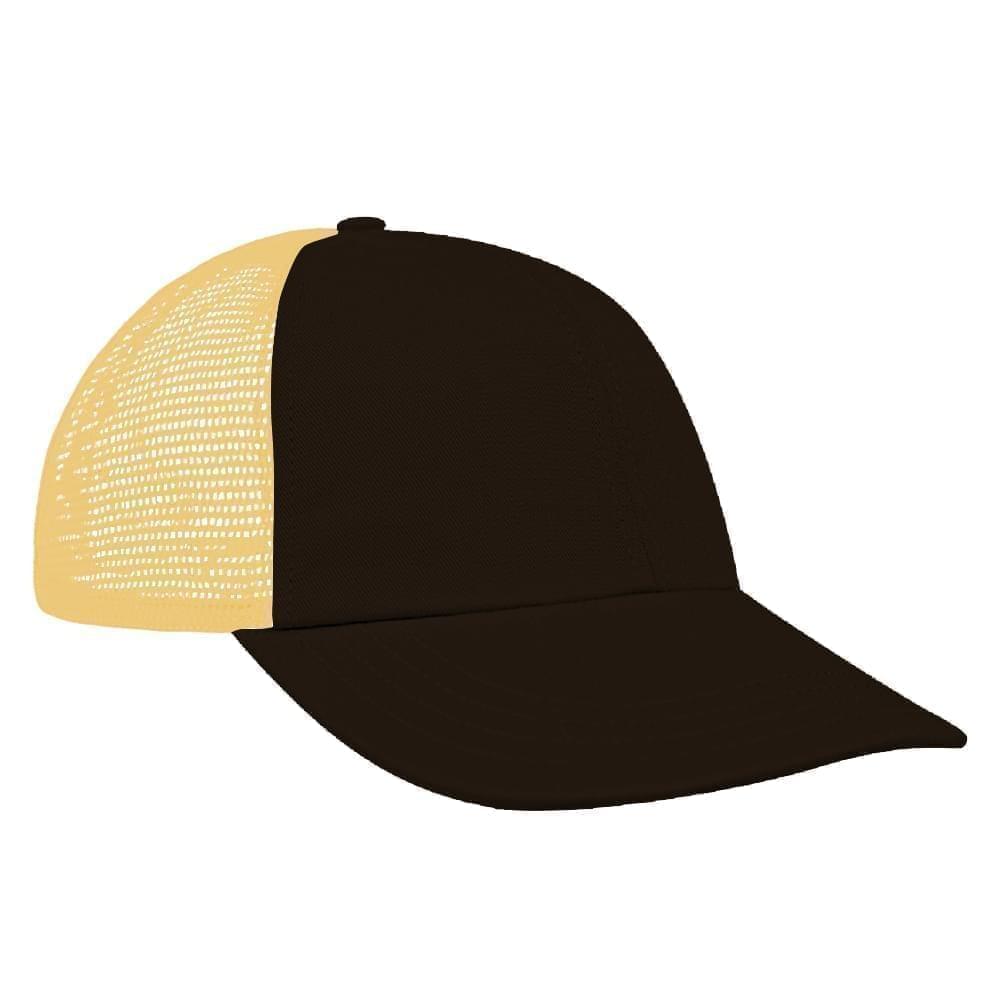 Black-Athletic Gold Meshback Snapback Dad Cap