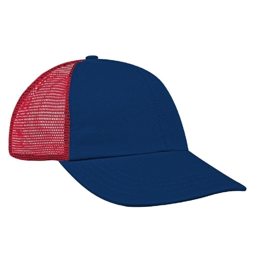 Navy-Red Meshback Slide Buckle Dad Cap